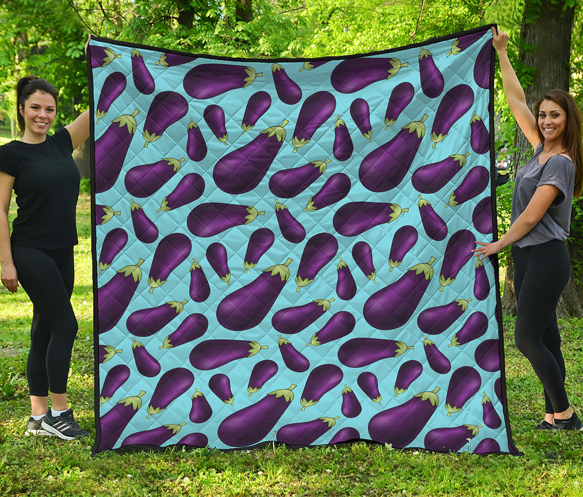 Purple Eggplant Pattern Print Quilt