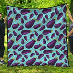 Purple Eggplant Pattern Print Quilt