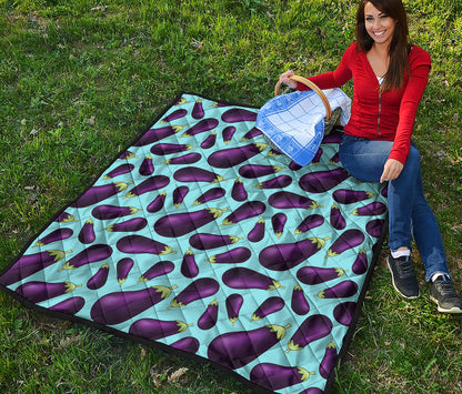 Purple Eggplant Pattern Print Quilt