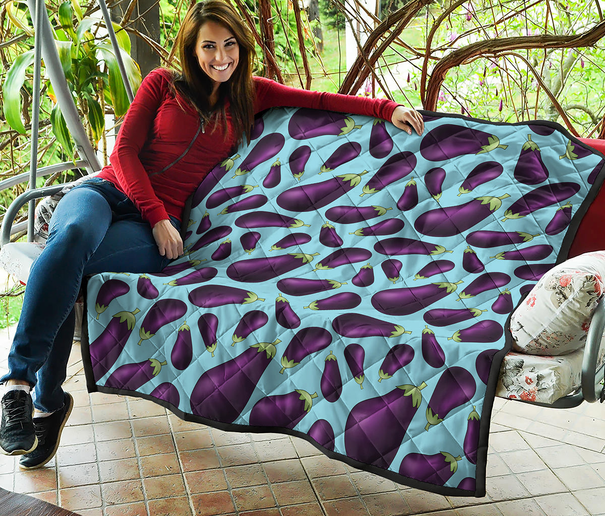 Purple Eggplant Pattern Print Quilt
