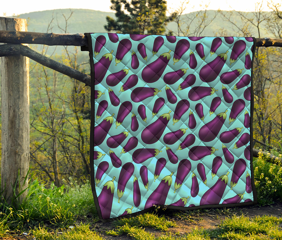 Purple Eggplant Pattern Print Quilt