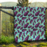 Purple Eggplant Pattern Print Quilt