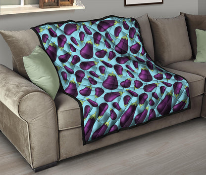 Purple Eggplant Pattern Print Quilt