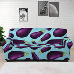 Purple Eggplant Pattern Print Sofa Cover