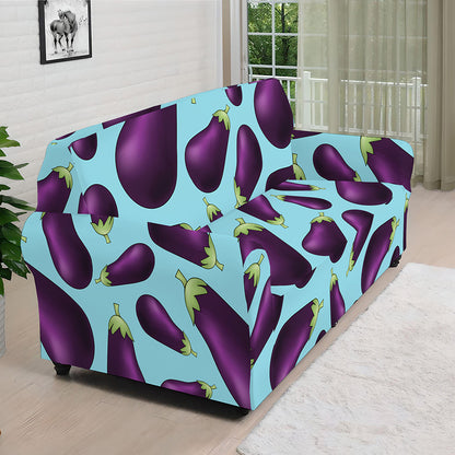 Purple Eggplant Pattern Print Sofa Cover