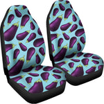 Purple Eggplant Pattern Print Universal Fit Car Seat Covers