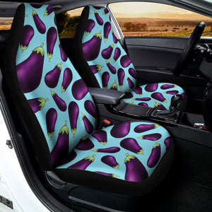 Purple Eggplant Pattern Print Universal Fit Car Seat Covers