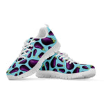 Purple Eggplant Pattern Print White Sneakers