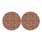 Purple Emoji Pattern Print Car Coasters