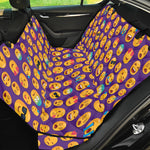 Purple Emoji Pattern Print Pet Car Back Seat Cover