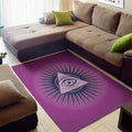 Purple Eye of Providence Print Floor Mat