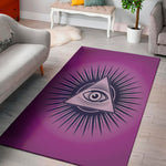 Purple Eye of Providence Print Area Rug