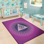 Purple Eye of Providence Print Area Rug