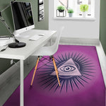 Purple Eye of Providence Print Area Rug