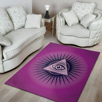 Purple Eye of Providence Print Area Rug