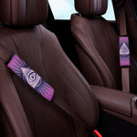 Purple Eye of Providence Print Car Seat Belt Covers