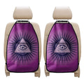 Purple Eye of Providence Print Car Seat Organizers
