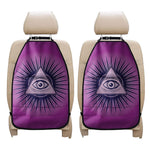 Purple Eye of Providence Print Car Seat Organizers