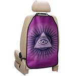 Purple Eye of Providence Print Car Seat Organizers