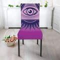 Purple Eye of Providence Print Dining Chair Slipcover
