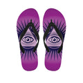 Purple Eye of Providence Print Flip Flops