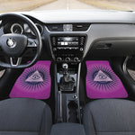 Purple Eye of Providence Print Front Car Floor Mats