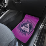 Purple Eye of Providence Print Front Car Floor Mats