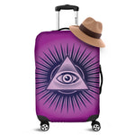 Purple Eye of Providence Print Luggage Cover