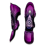 Purple Eye of Providence Print Muay Thai Shin Guard