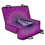 Purple Eye of Providence Print Pet Car Back Seat Cover
