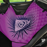 Purple Eye of Providence Print Pet Car Back Seat Cover
