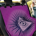 Purple Eye of Providence Print Pet Car Back Seat Cover