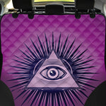 Purple Eye of Providence Print Pet Car Back Seat Cover