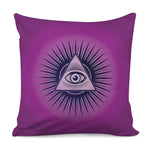 Purple Eye of Providence Print Pillow Cover