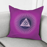 Purple Eye of Providence Print Pillow Cover
