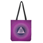 Purple Eye of Providence Print Tote Bag