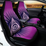 Purple Eye of Providence Print Universal Fit Car Seat Covers