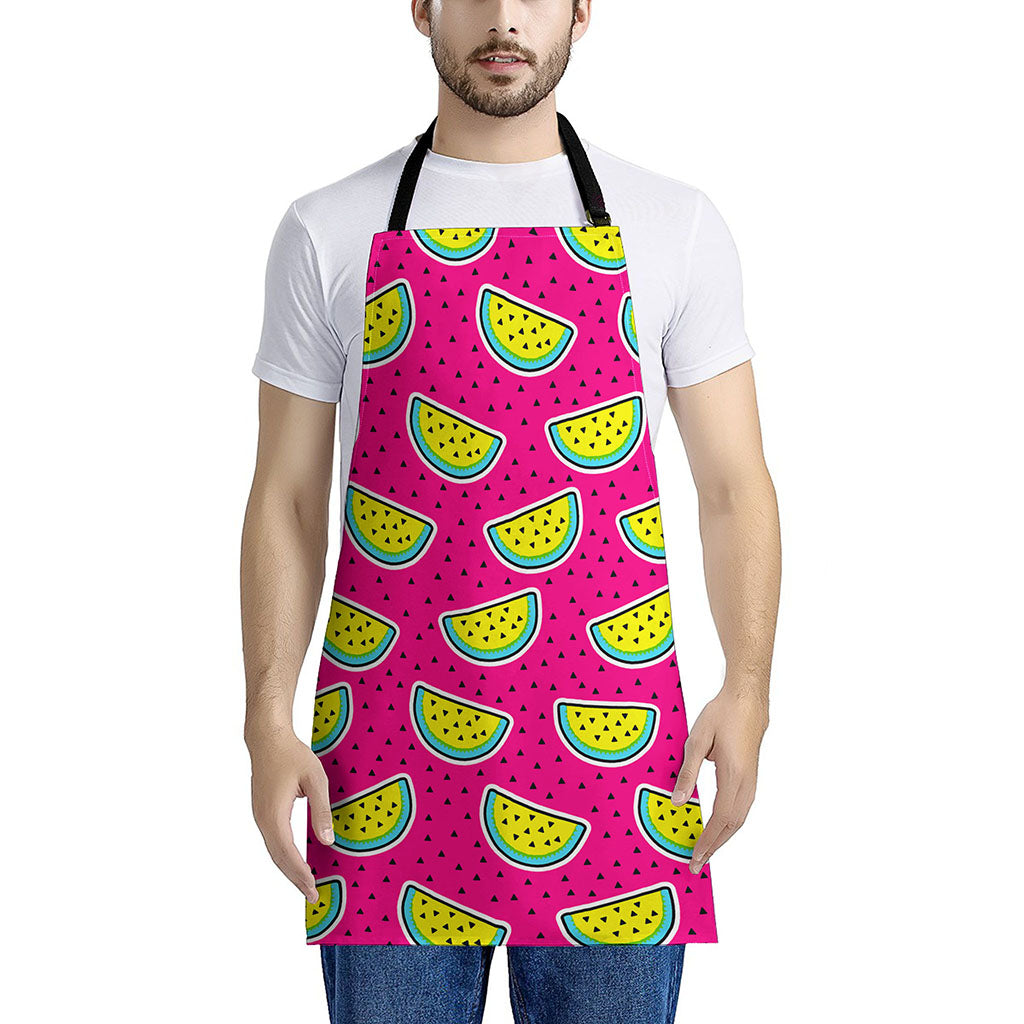 Purple Fancy Watermelon Pattern Print Apron