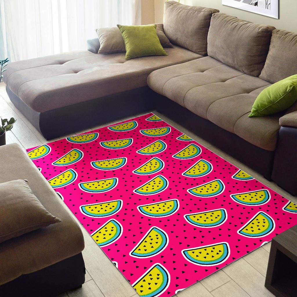 Purple Fancy Watermelon Pattern Print Area Rug GearFrost