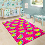 Purple Fancy Watermelon Pattern Print Area Rug GearFrost