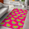 Purple Fancy Watermelon Pattern Print Floor Mat