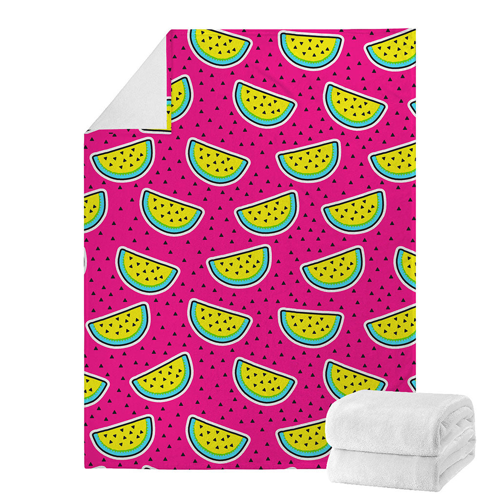Purple Fancy Watermelon Pattern Print Blanket