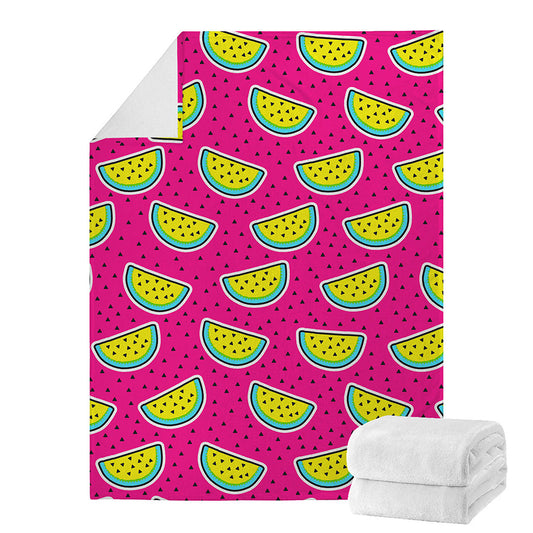 Purple Fancy Watermelon Pattern Print Blanket