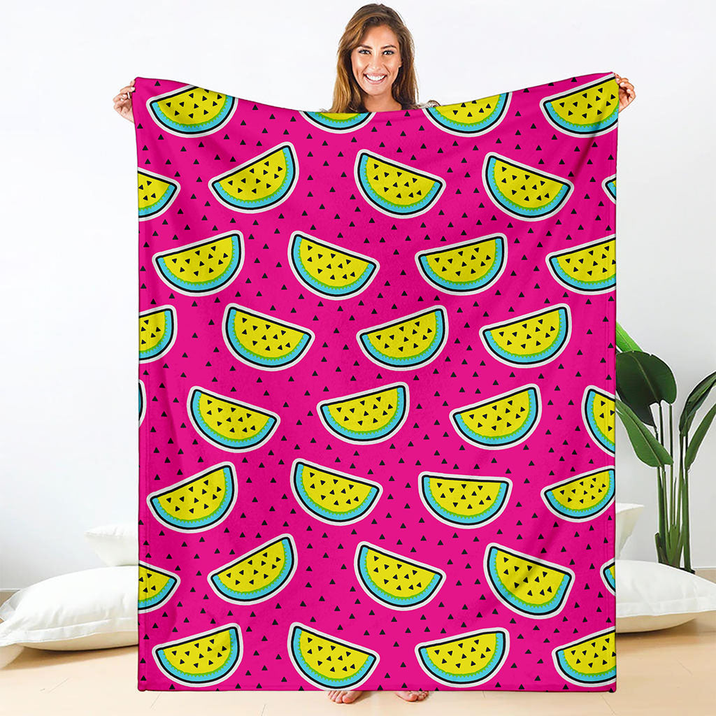 Purple Fancy Watermelon Pattern Print Blanket