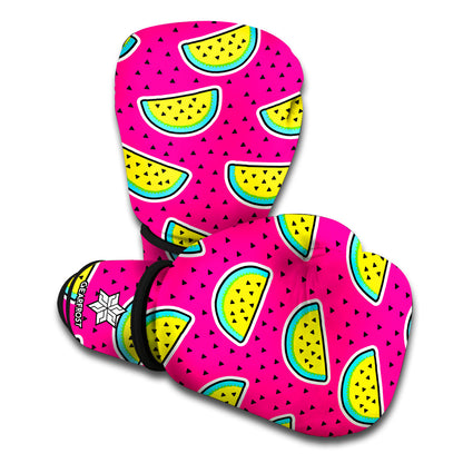 Purple Fancy Watermelon Pattern Print Boxing Gloves