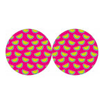 Purple Fancy Watermelon Pattern Print Car Coasters