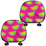 Purple Fancy Watermelon Pattern Print Car Headrest Covers