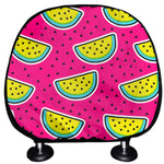 Purple Fancy Watermelon Pattern Print Car Headrest Covers