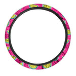 Purple Fancy Watermelon Pattern Print Car Steering Wheel Cover
