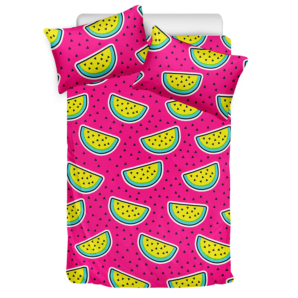 Purple Fancy Watermelon Pattern Print Duvet Cover Bedding Set